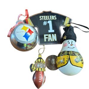 Pittsburgh Steelers Lot Of Ornaments *Read*